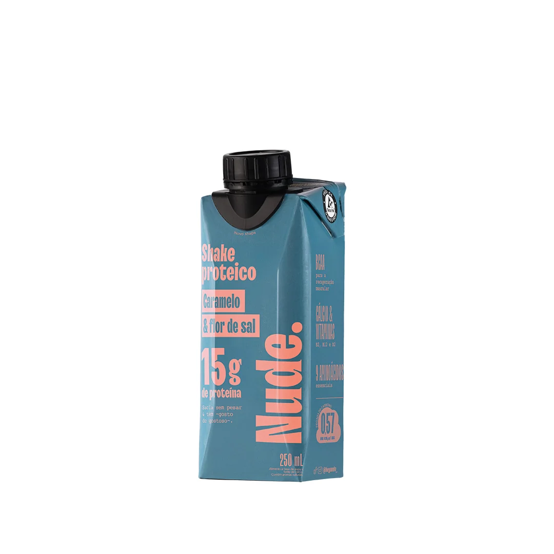 Shake Proteico Nude de Caramelo e Flor de Sal