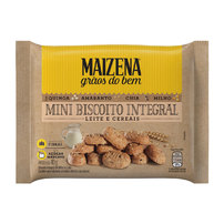 Mini Biscoito Integral Sabor Leite e Cereais Maizena Grãos do Bem