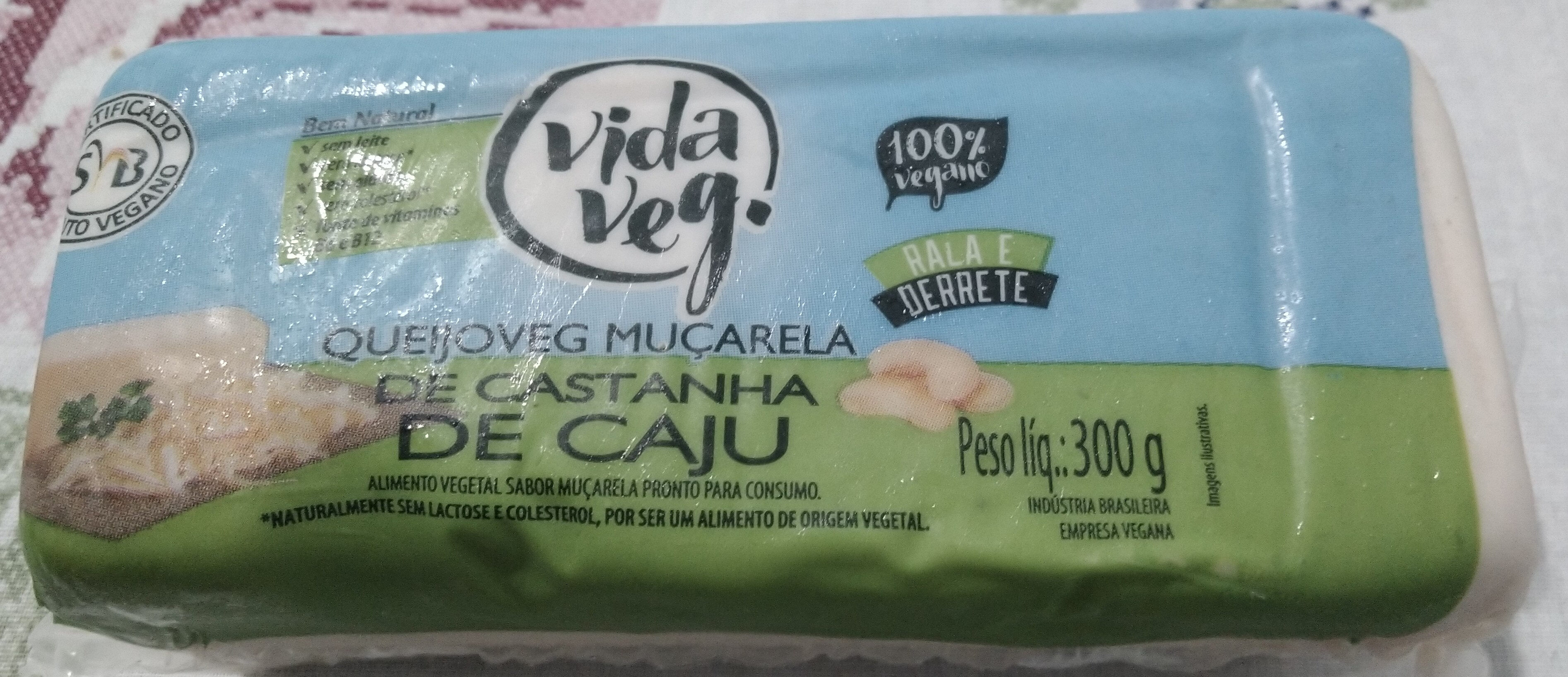 Queijoveg Muçarela Castanha de Caju Vida Veg