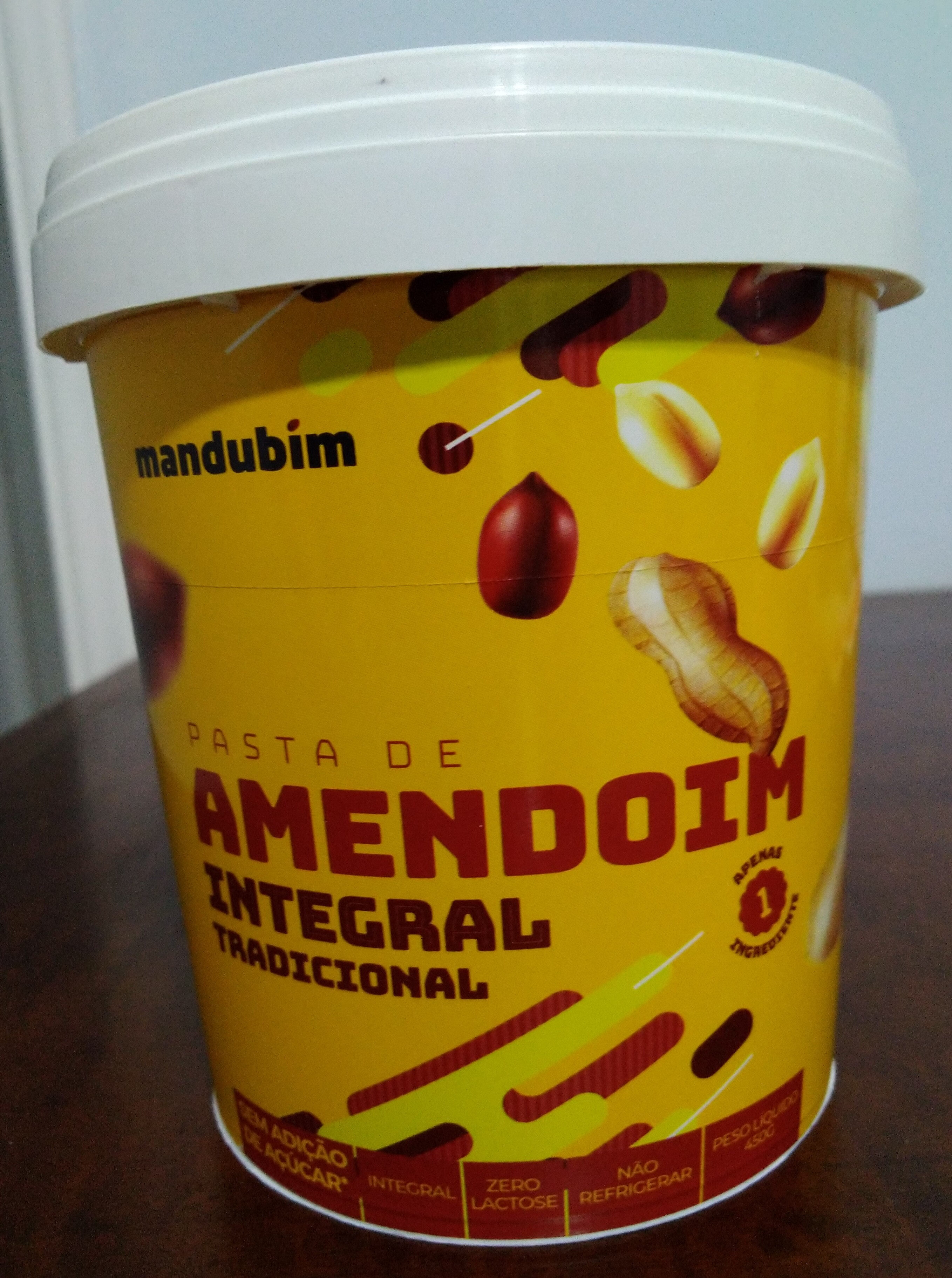 Pasta de amendoim integral tradicional Mandubim