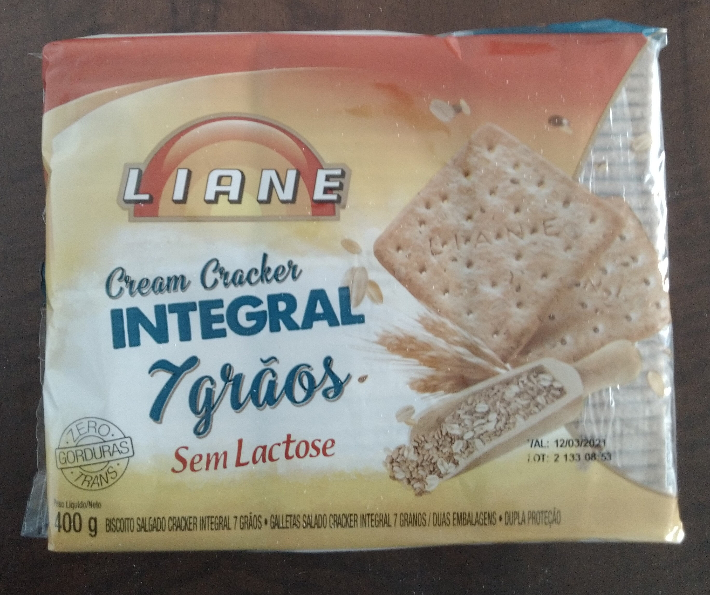 Cream Cracker Integral 7 Grãos Liane