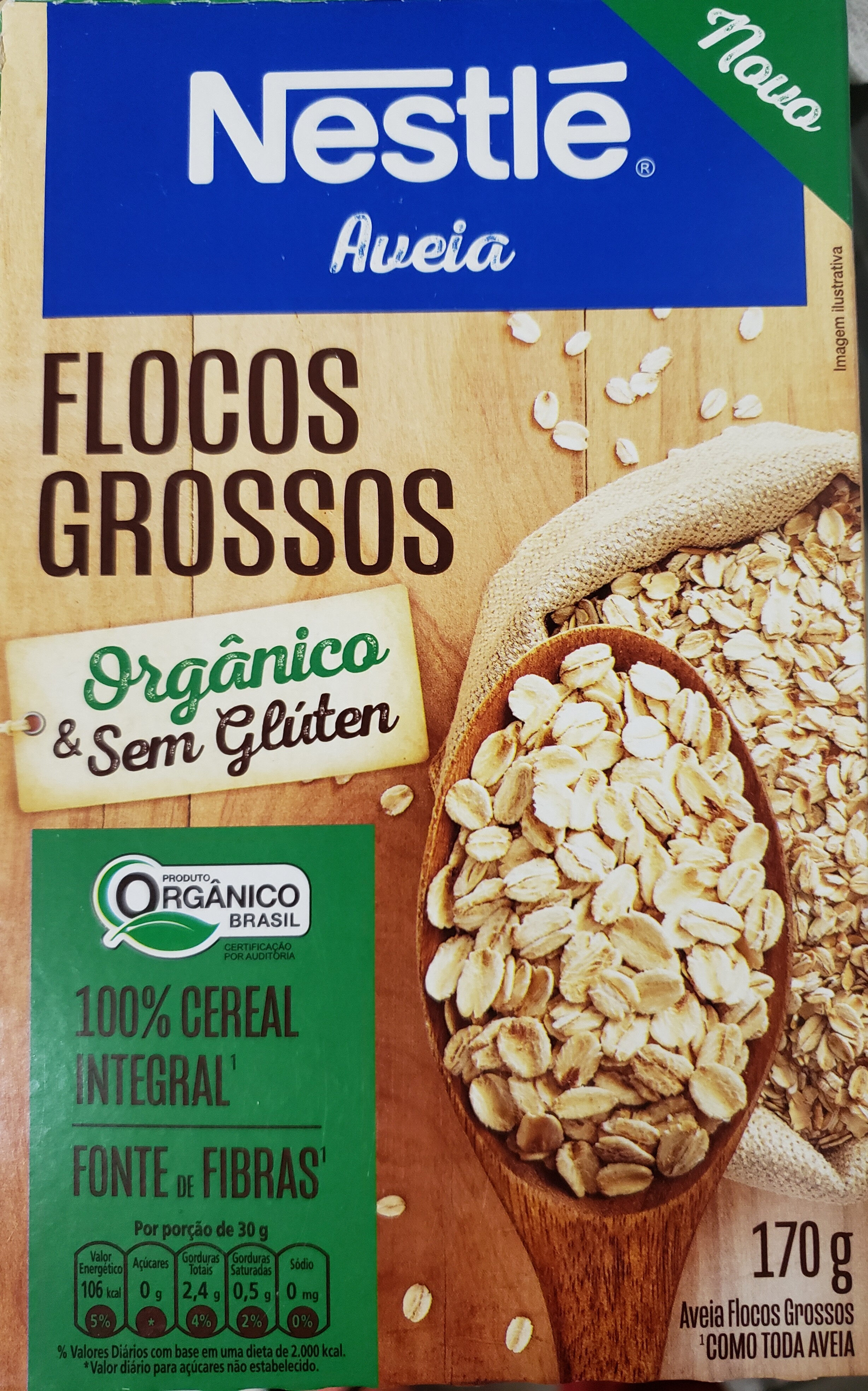 Aveia em Flocos Grossos Orgânico Nestlé