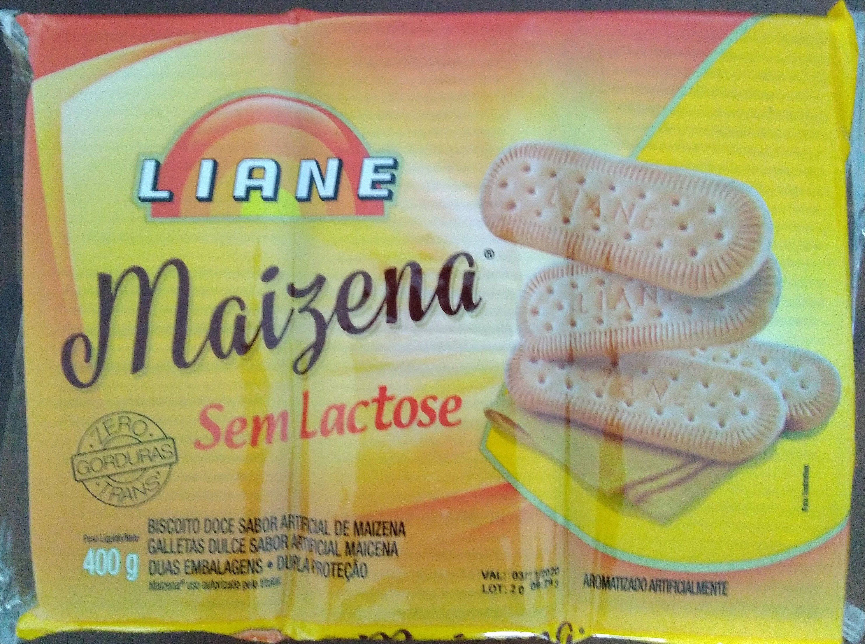 Biscoito doce sabor artificial de maizena Liane