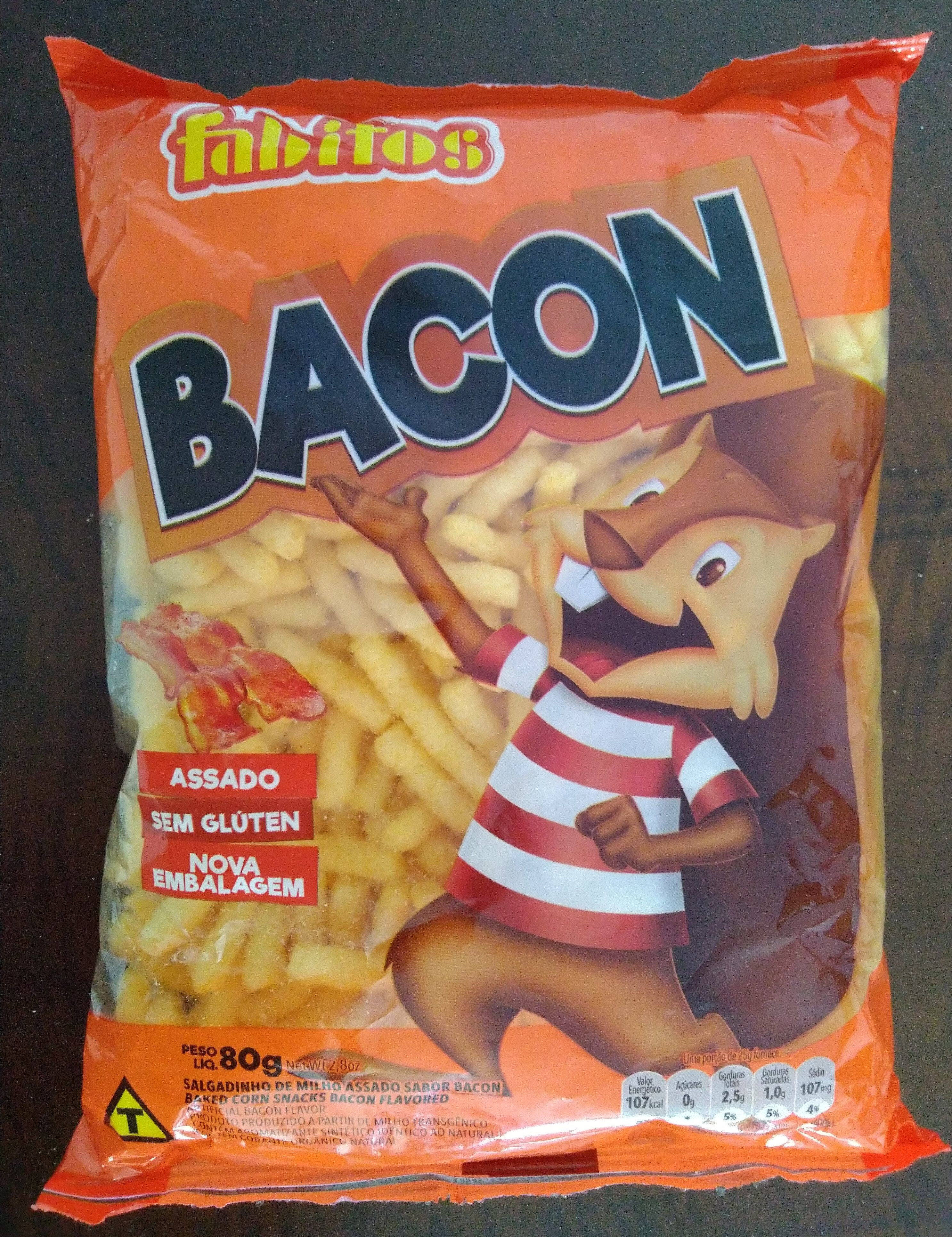 Salgadinho de milho assado sabor bacon Fabitos