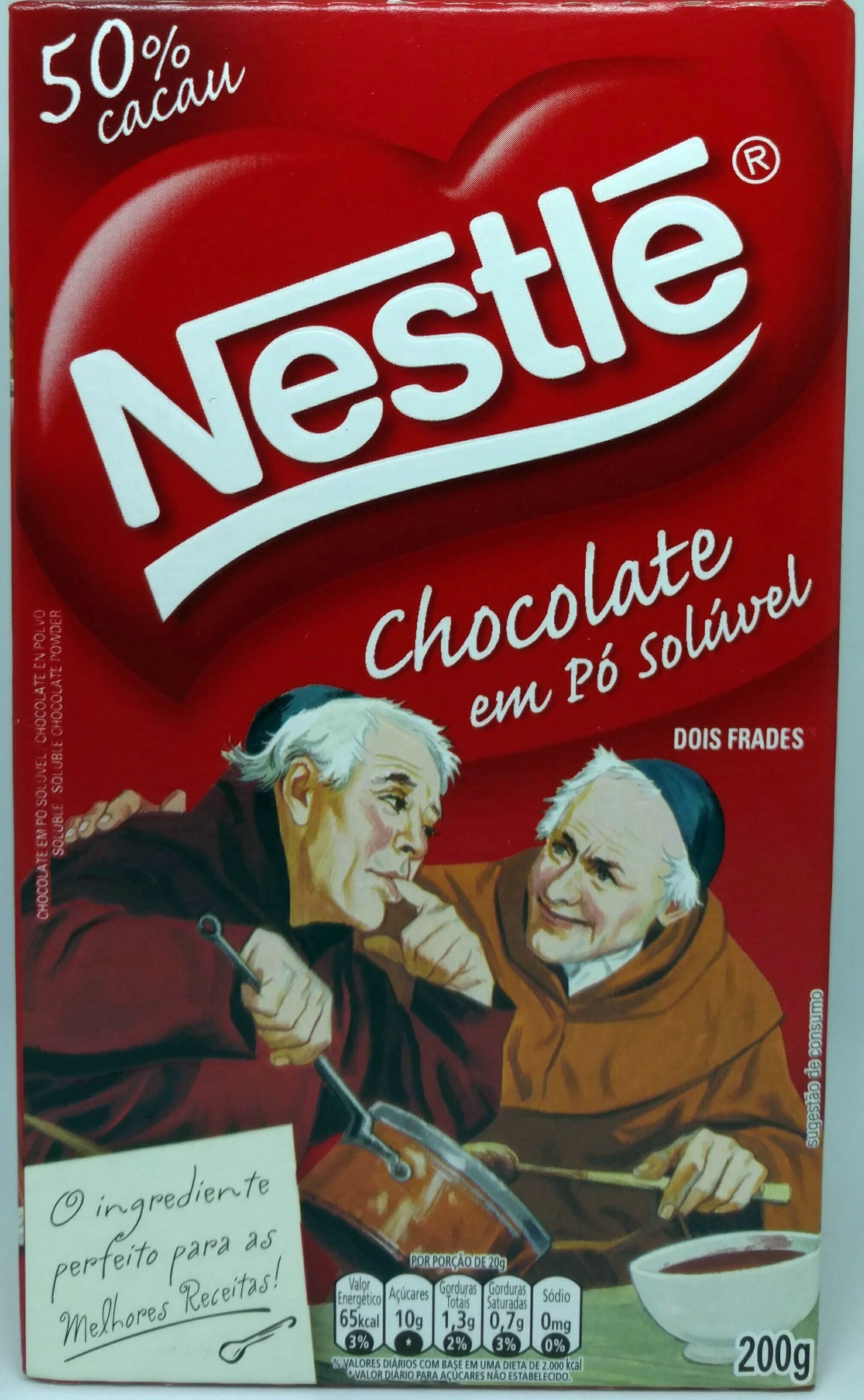 Chocolate em pó solúvel Dois frades