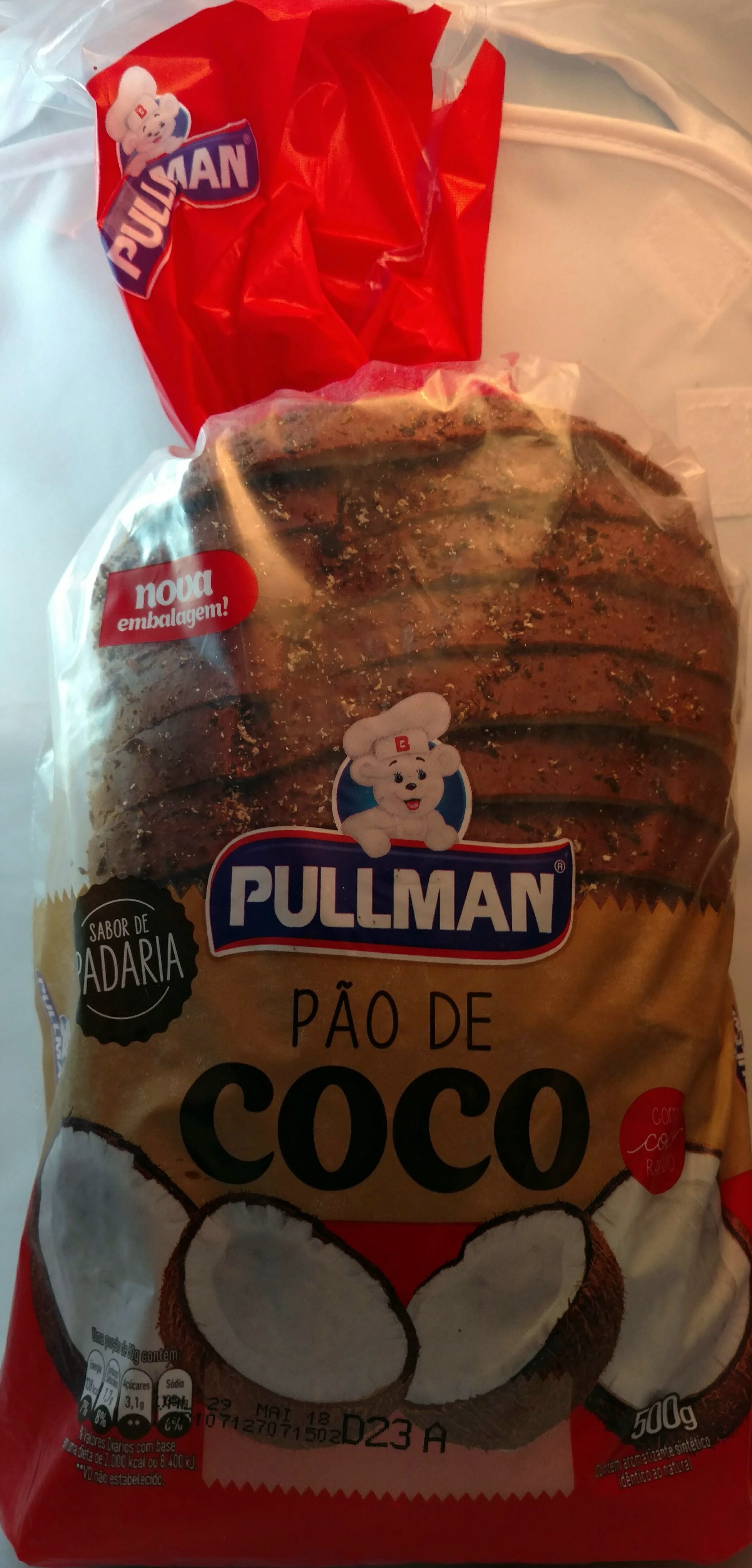 Pão de coco Pullman