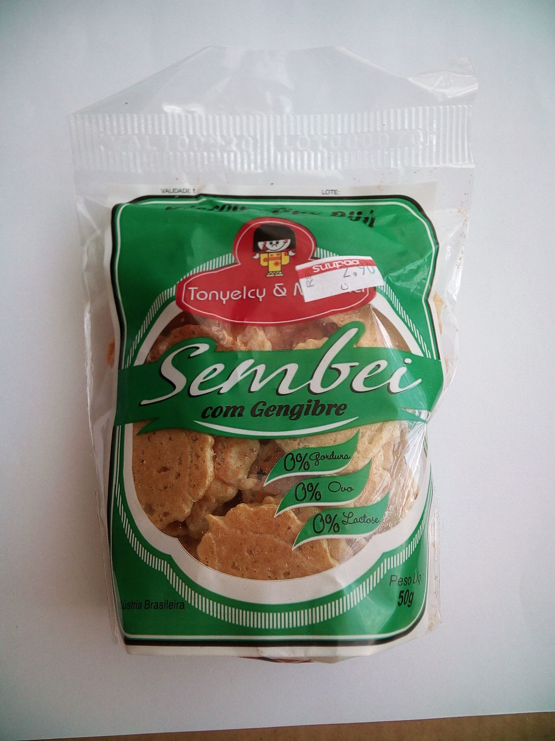 Sembei com Gengibre