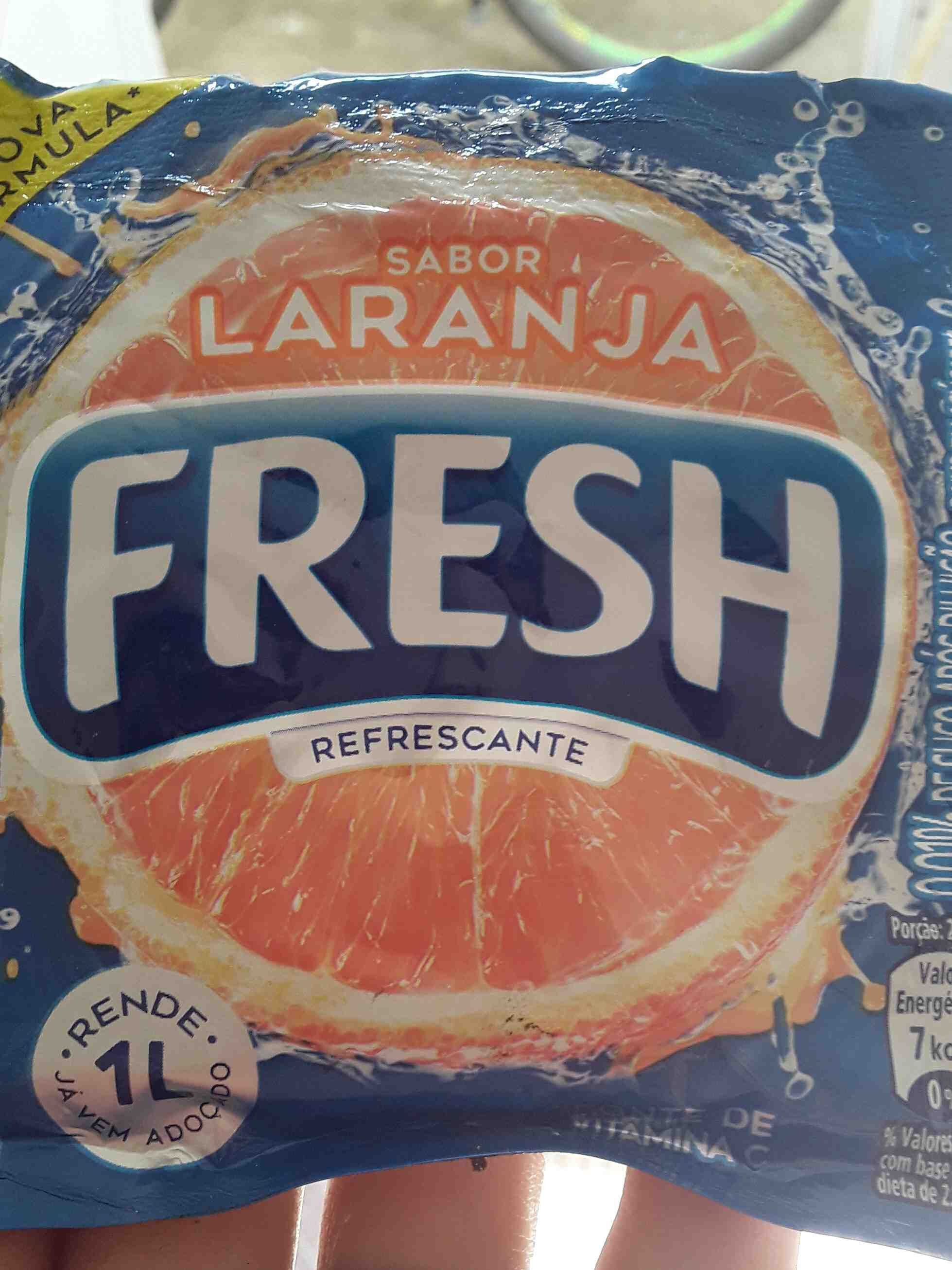Refresco Fresh em pó sabor laranja