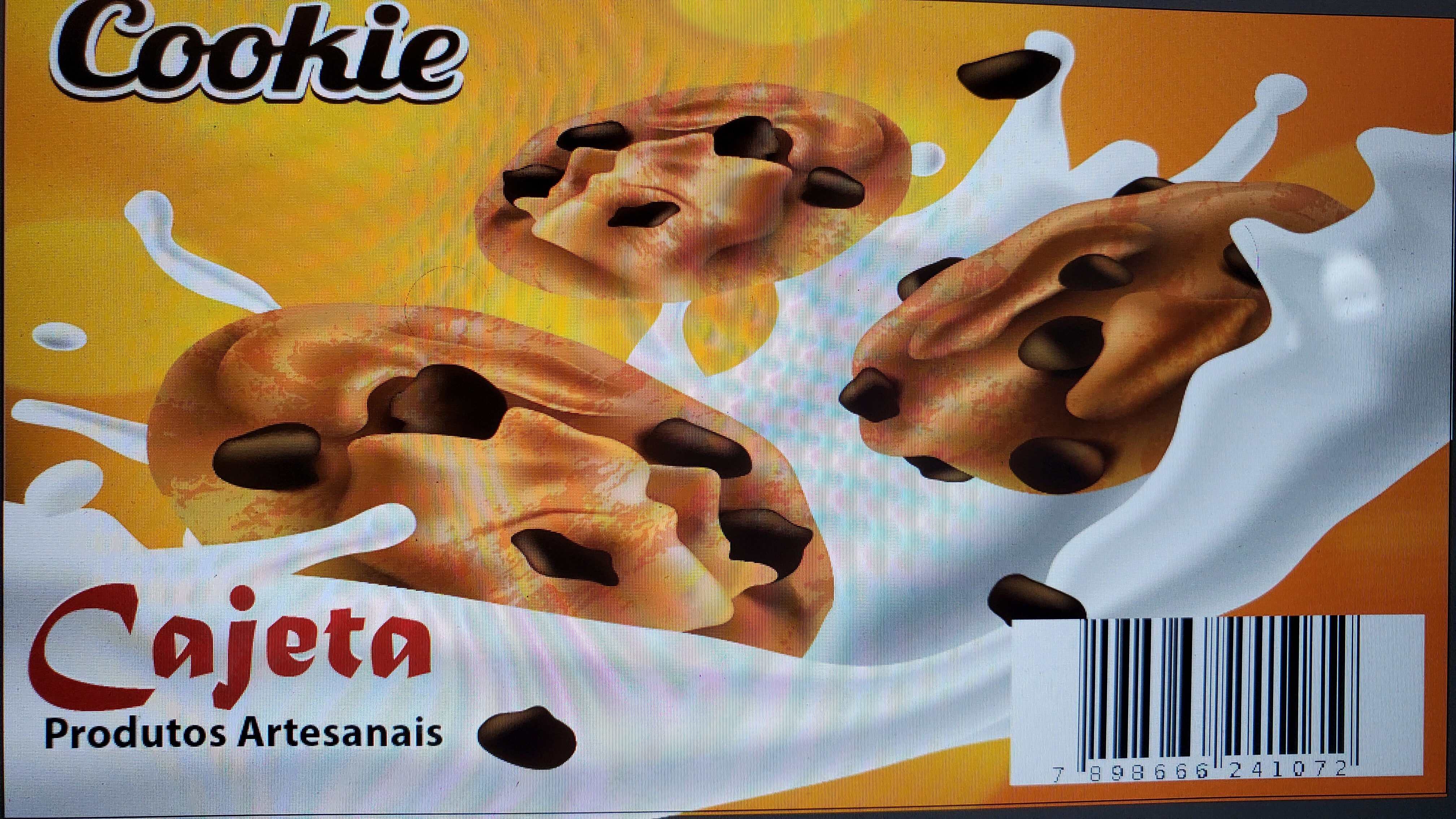 Cookie de Baunilha com gotas de chocolate Cajeta