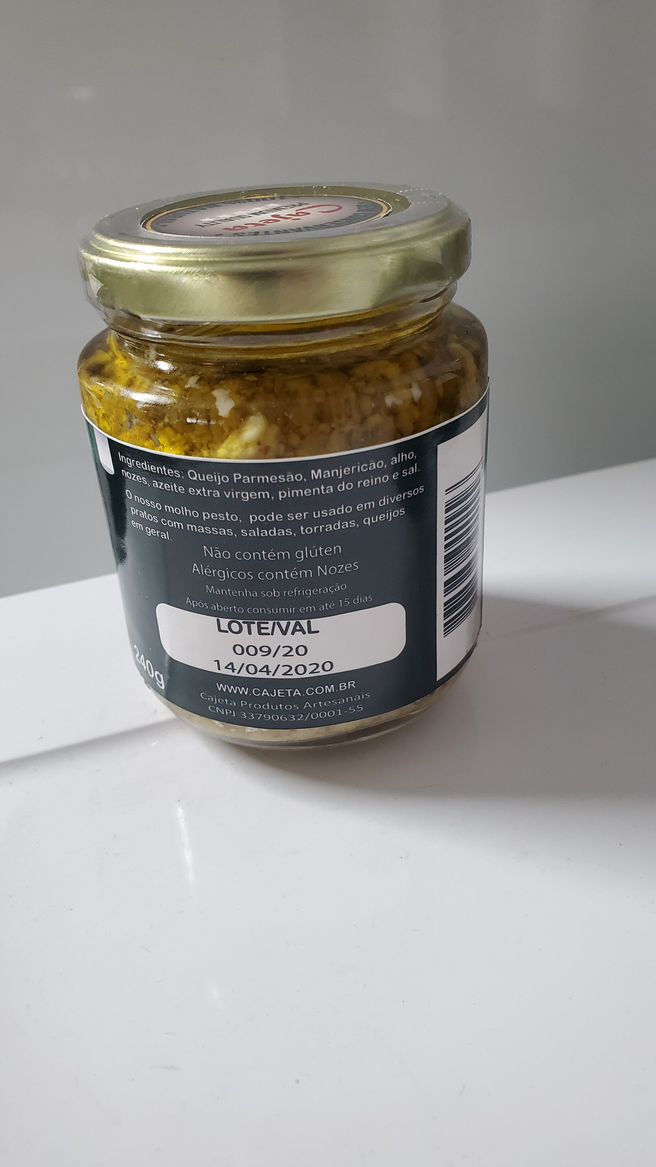 Molho Pesto Cajeta