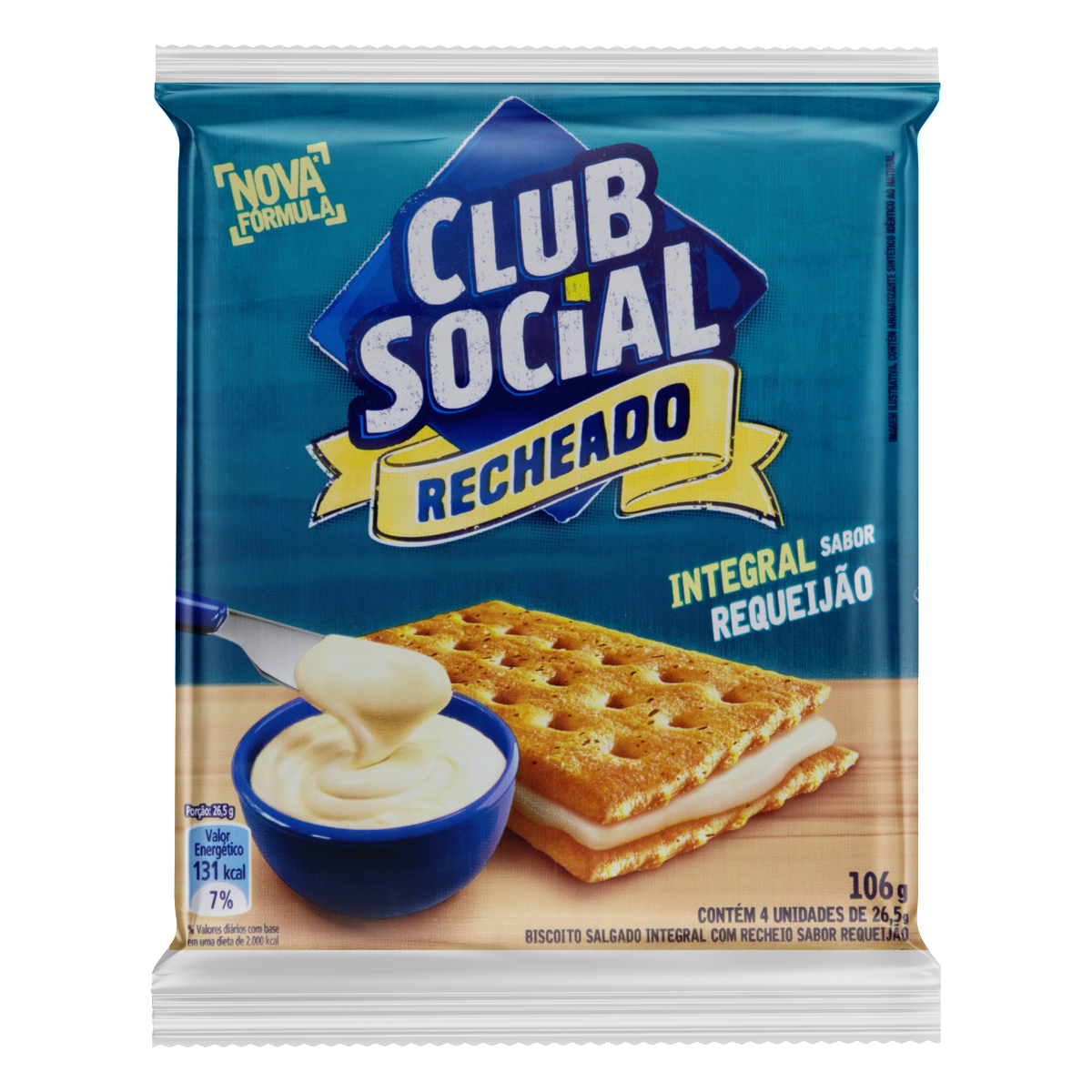 Club Social recheado com requeijão