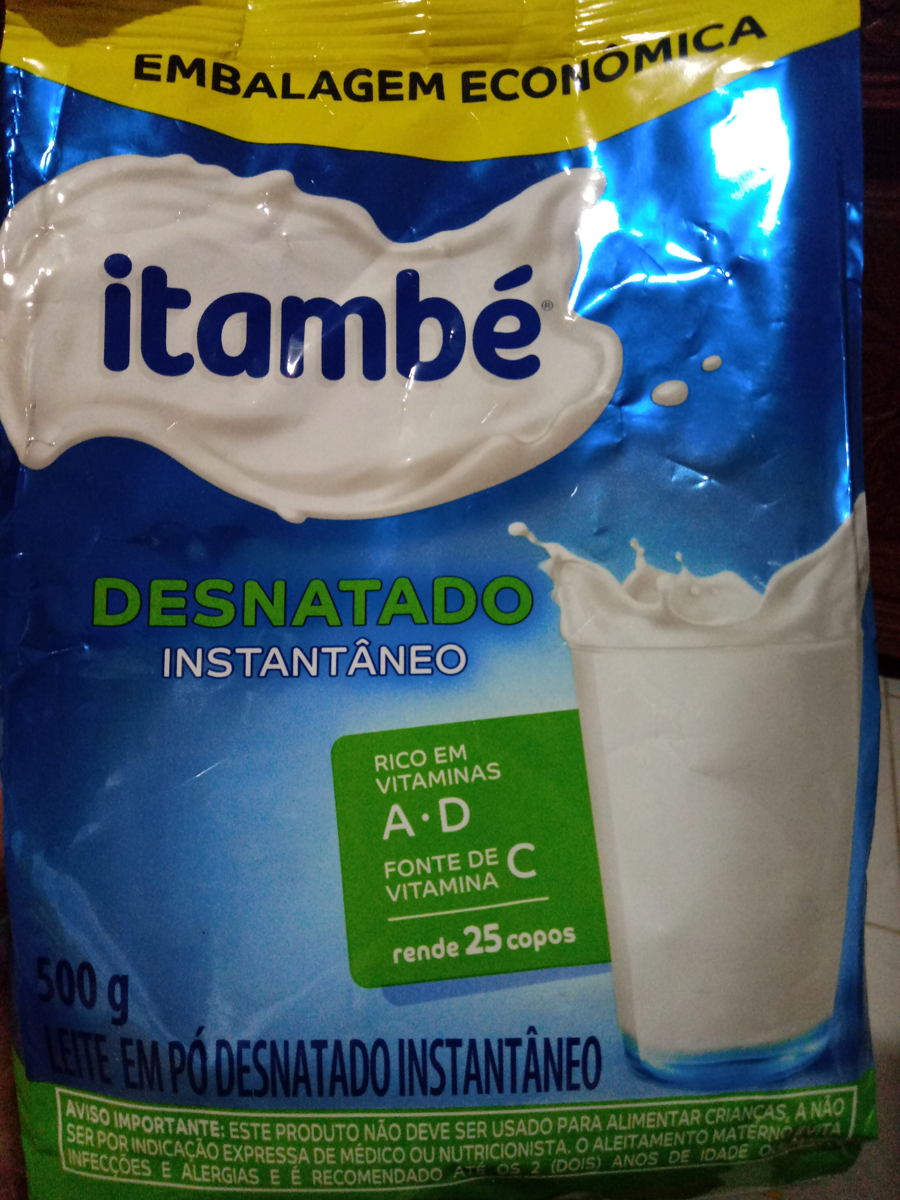 Leite em pó desnatado instantâneo Itambé