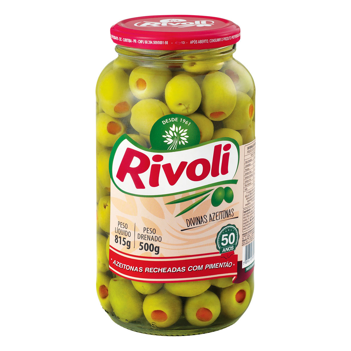 Divinas Azeitonas Recheadas com Pimentão Rivoli