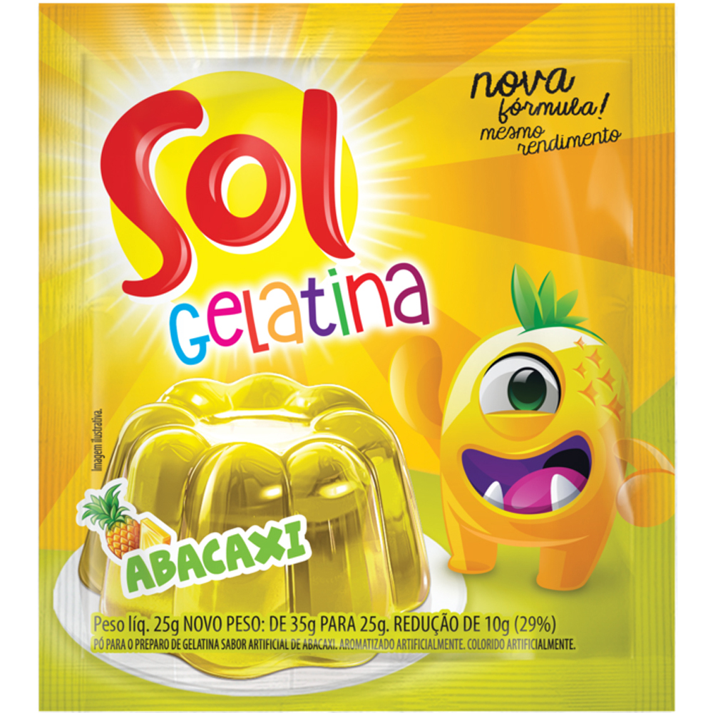 Sol Gelatina de Abacaxi