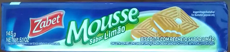 Biscoito com recheio sabor limão Zabet