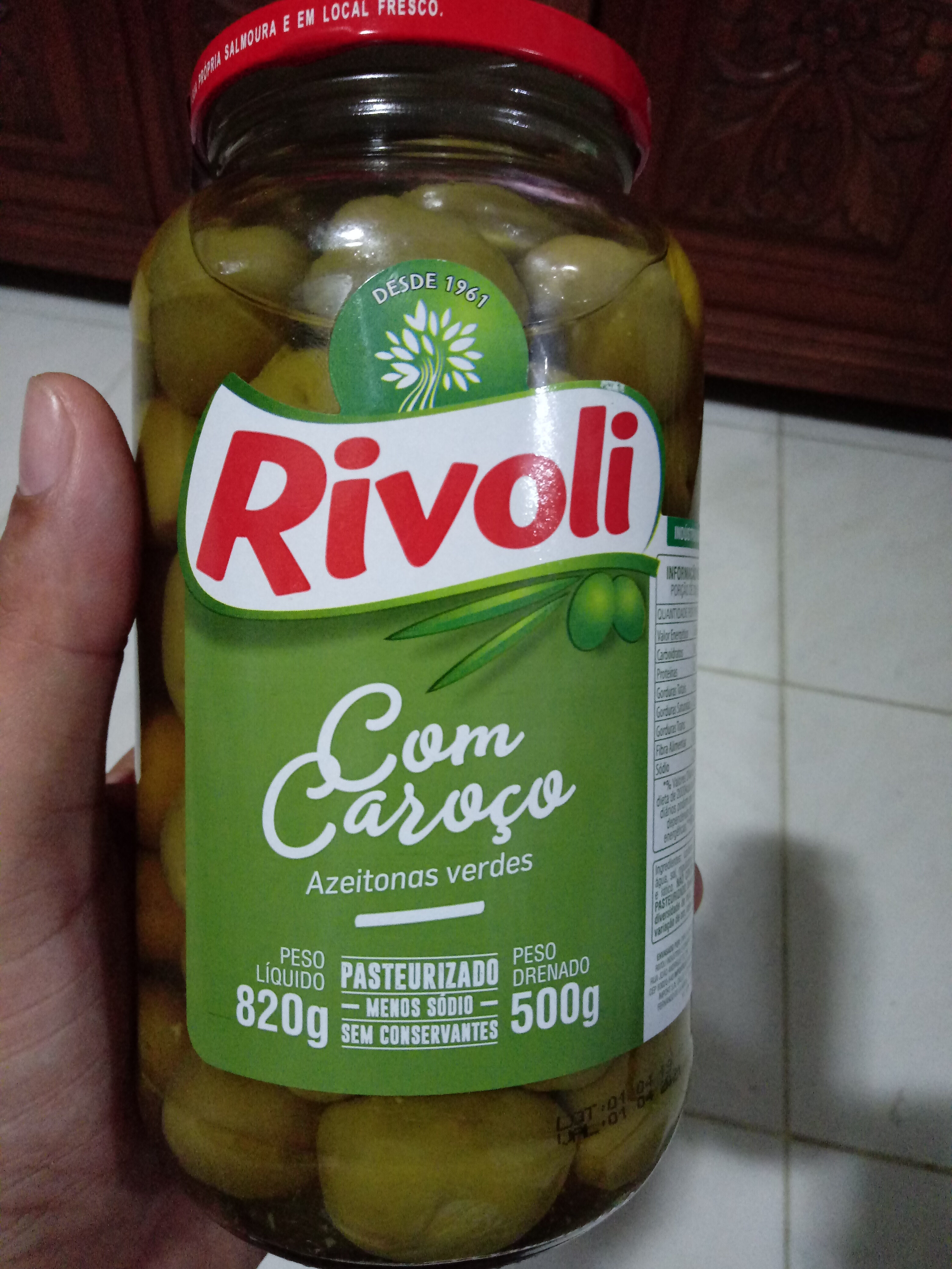 Azeitonas verdes com caroço Rivoli