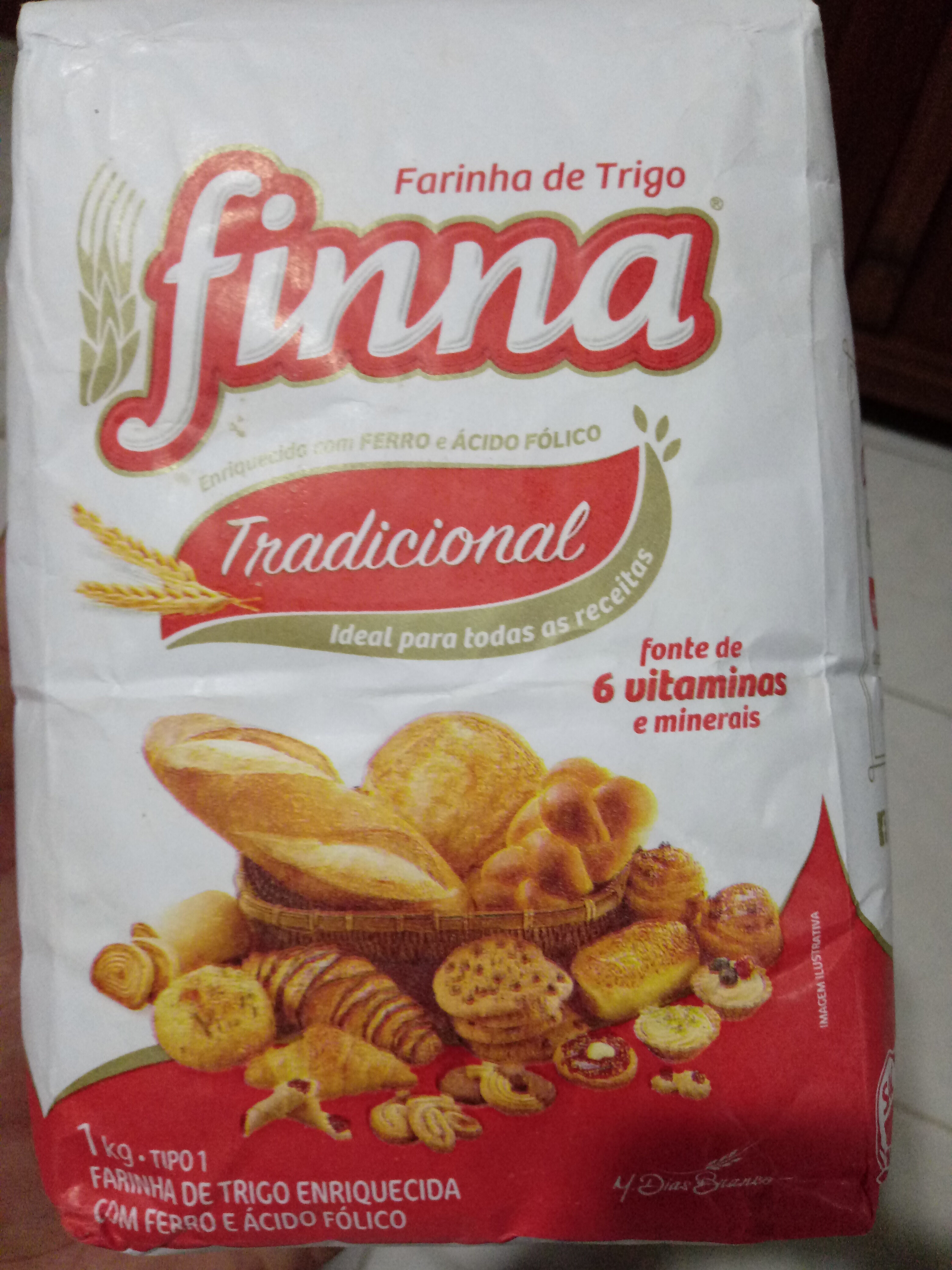 Farinha de trigo enriquecida com ferro e ácido fólico Finna