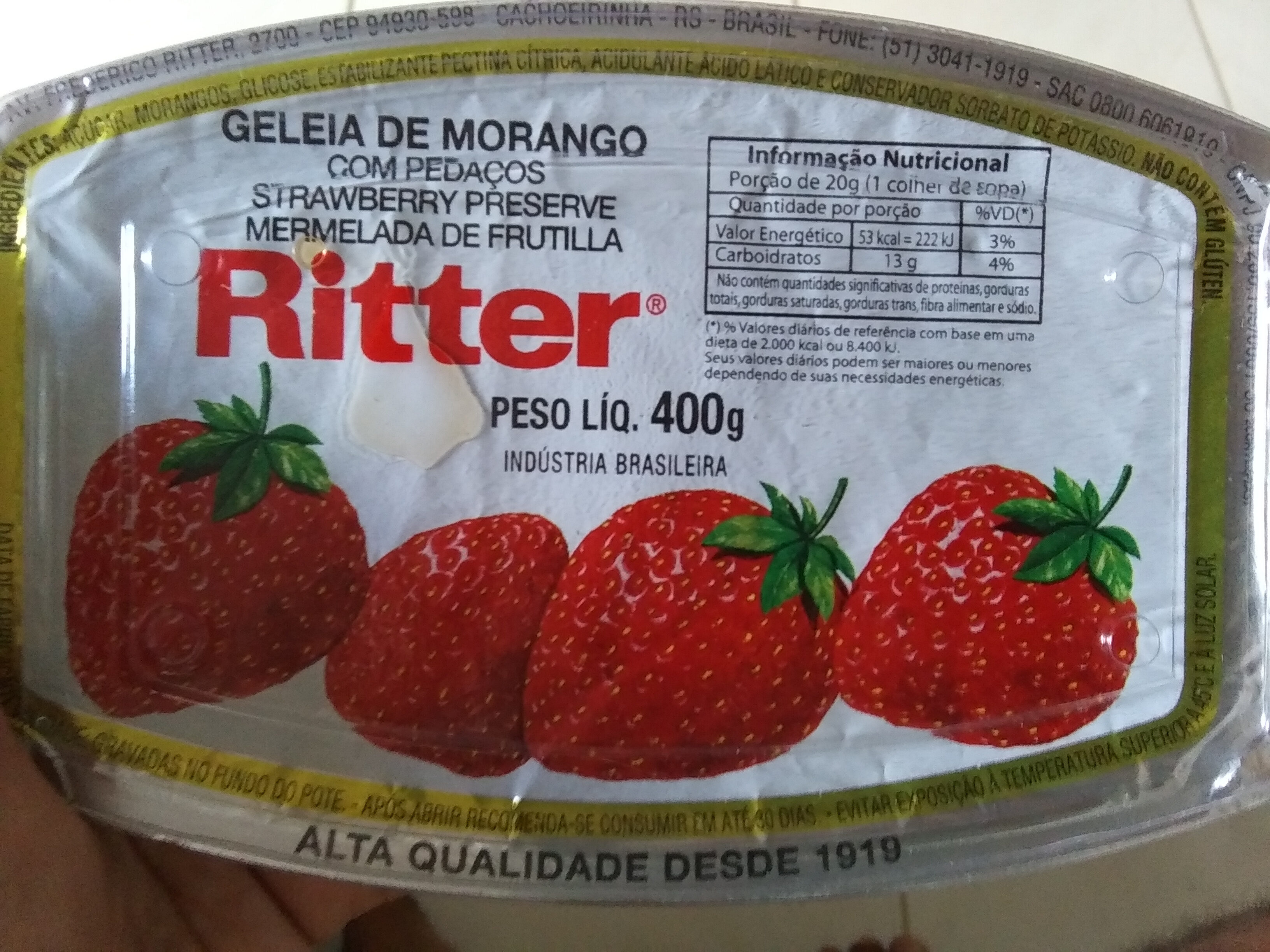 Geleia de morango Ritter