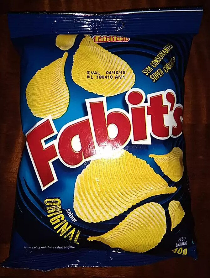 Batata frita ondulada sabor original Fabits