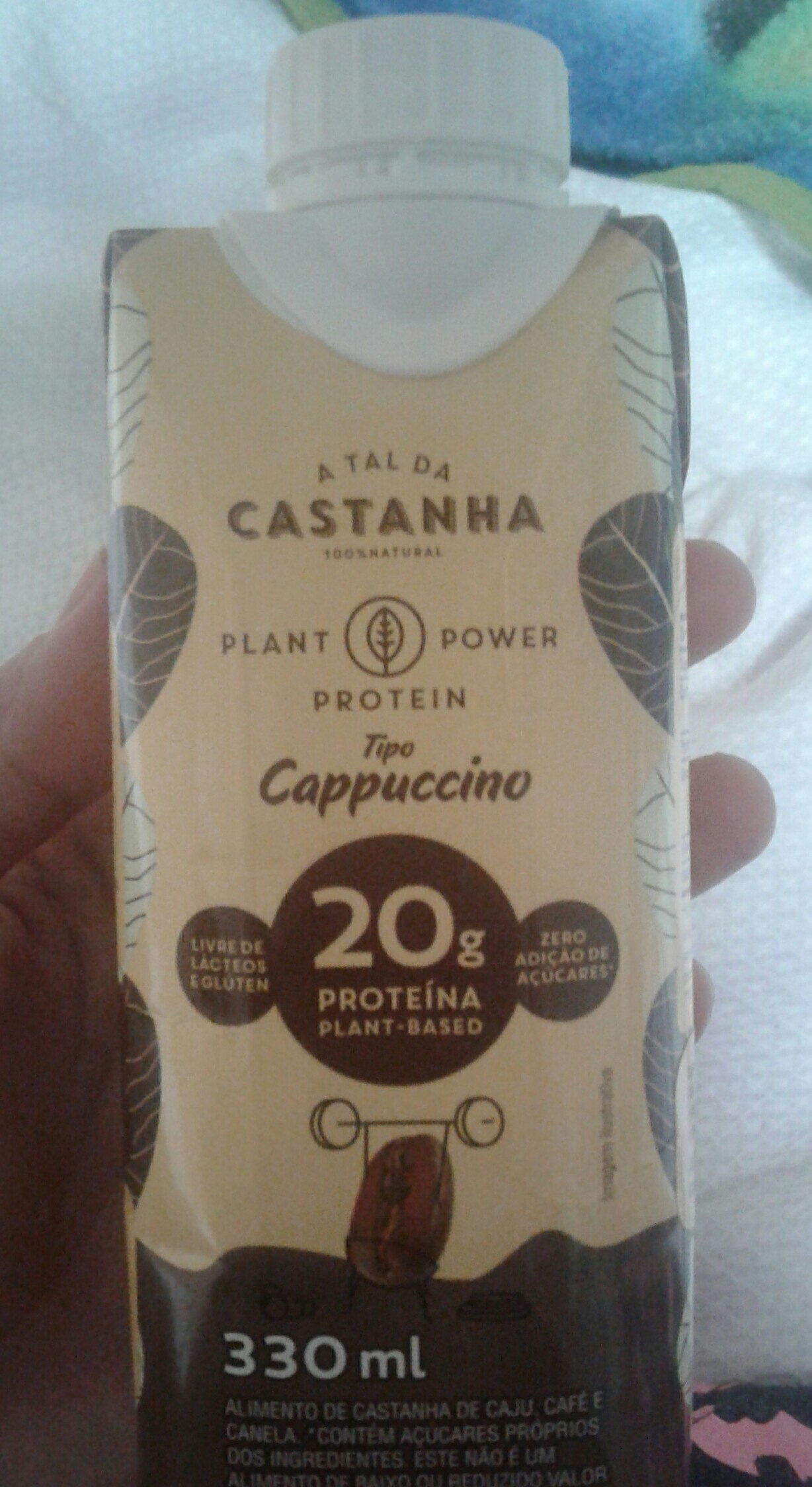 plant power protein tipo cappuccino A tal da castanha