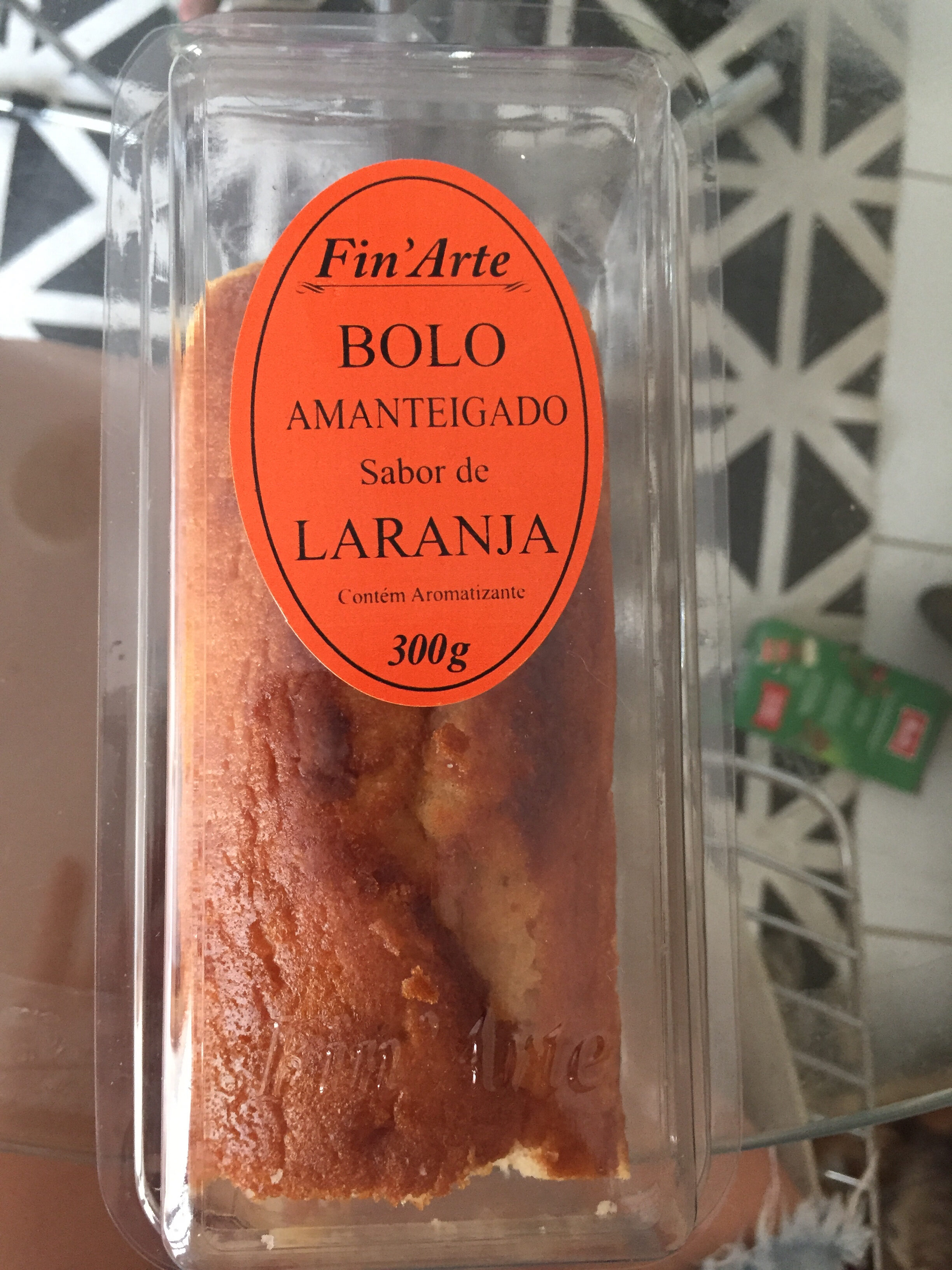 Bolo amanteigado sabor laranja Fin'art