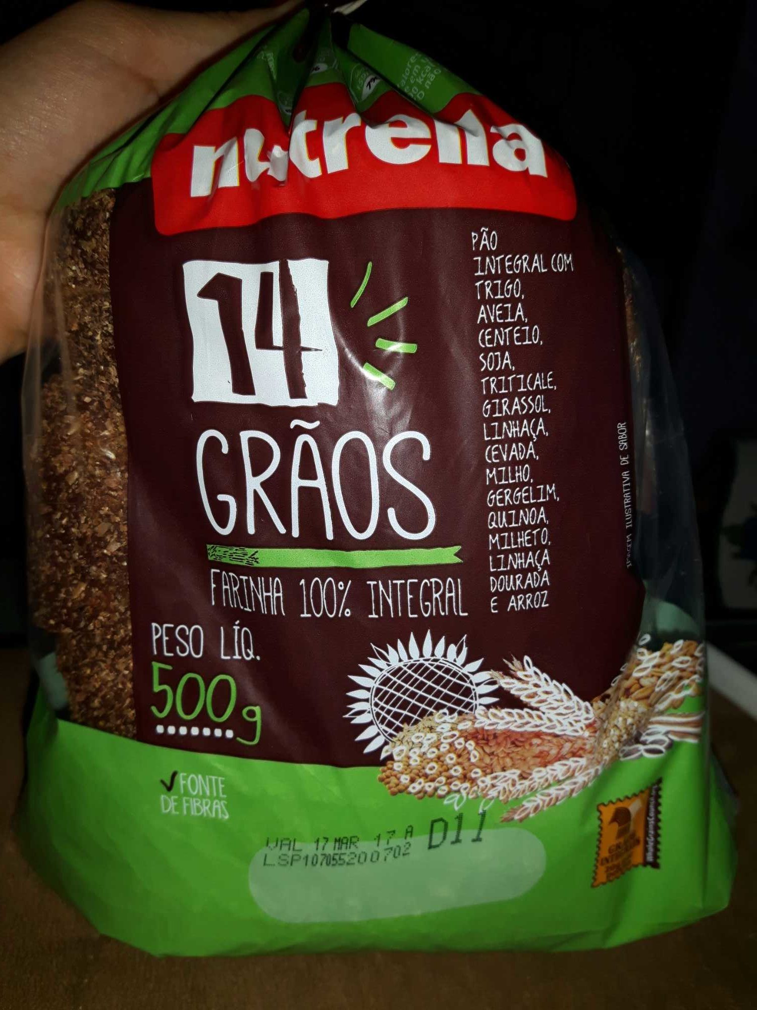 Pao 14 grãos Nutrella