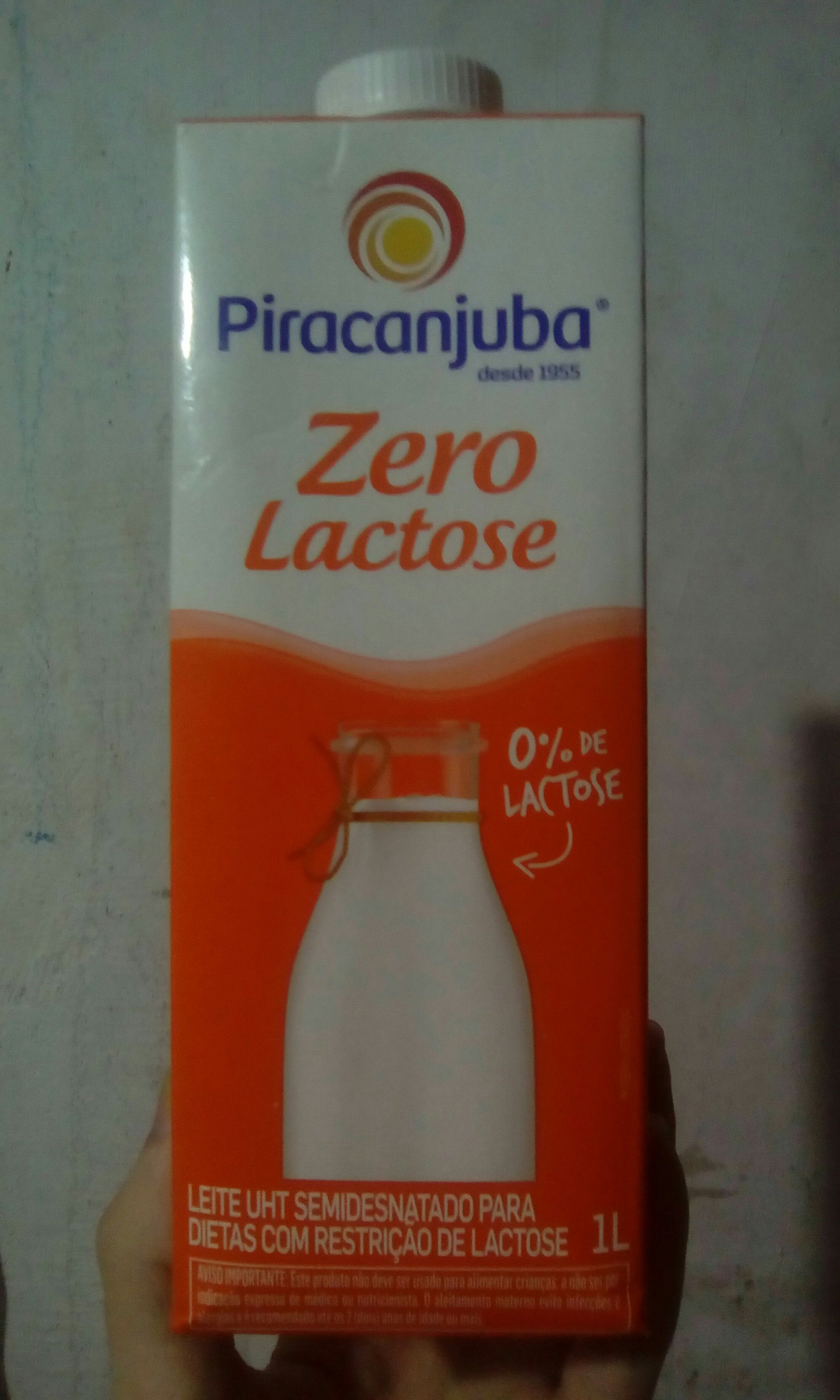 Leite UHT Semidesnatado Zero Lactose Piracanjuba