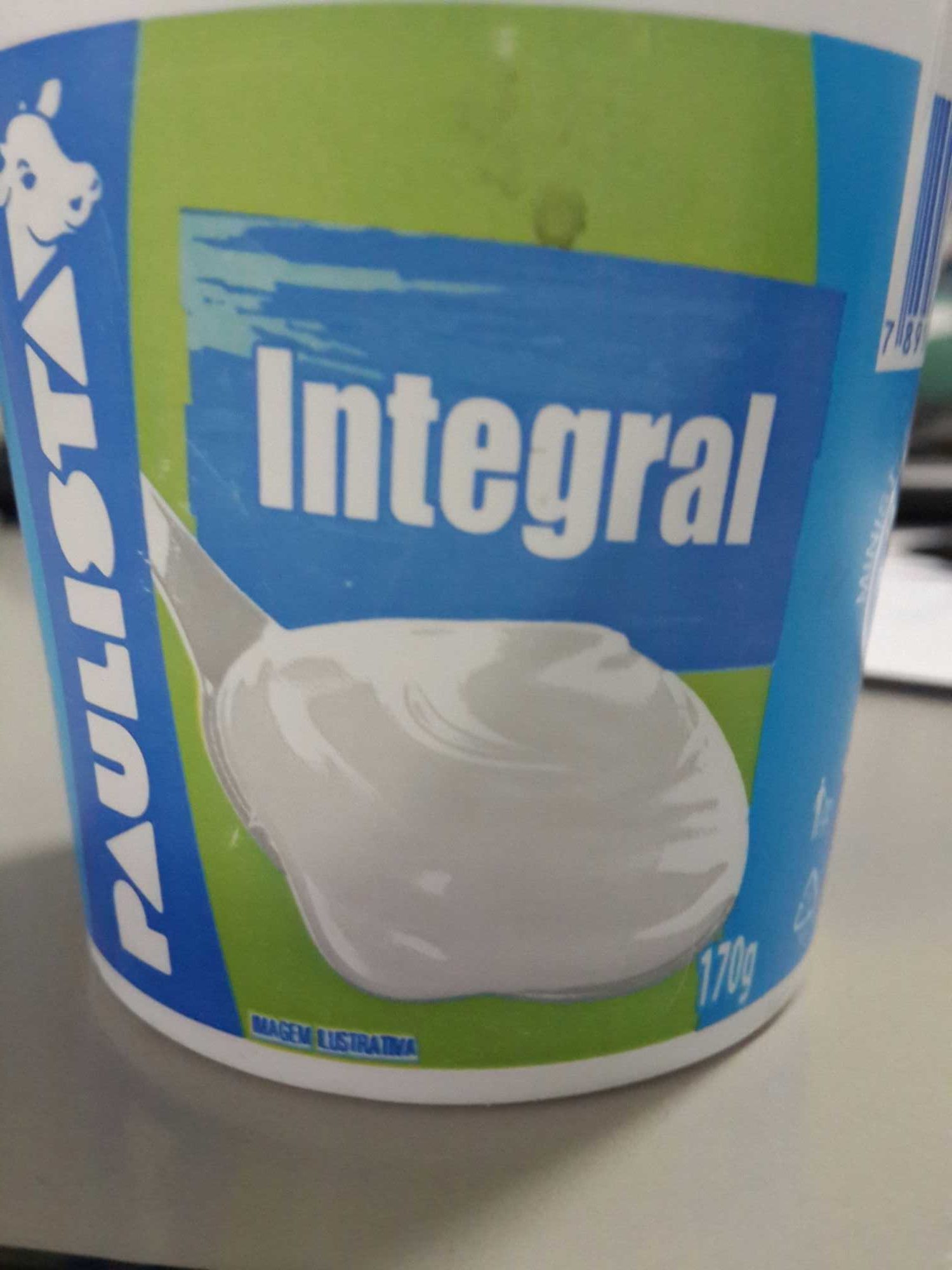 Iogurte sabor nata integral Paulista