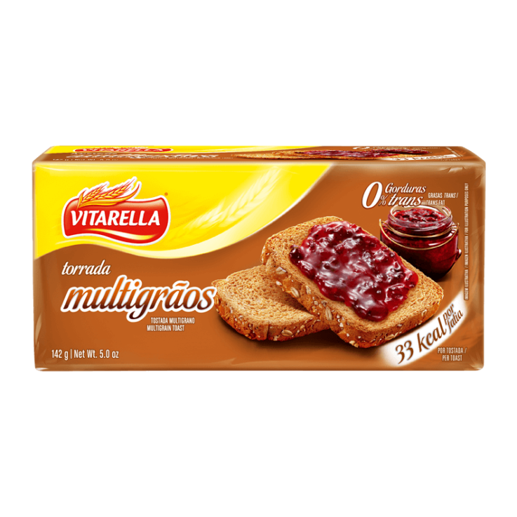 Torrada multigrãos vitarella