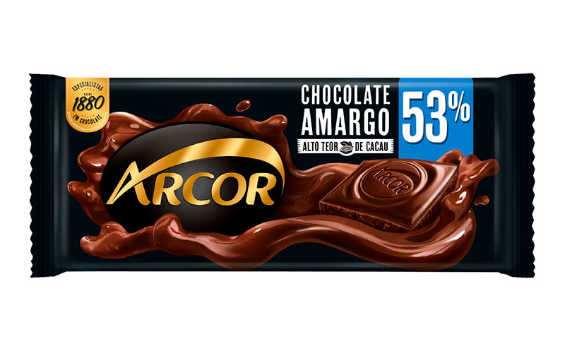 Chocolate amargo 53% cacau da Arcor