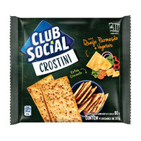 Biscoito de Queijo Parmesão e Vegetais Club Social Crostini