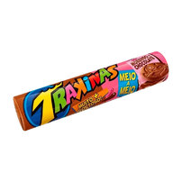 Biscoito Recheado Morango e Chocolate Trakinas