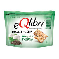 Biscoito Cream Cracker de Mussarela de Búfala e Manjericão Eqlibri