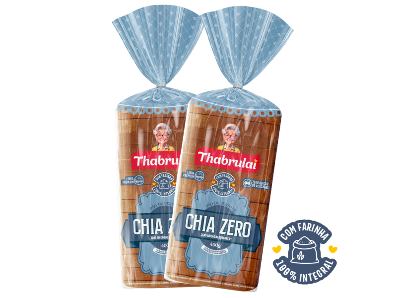 Pão Integral com Chia Zero Açúcar da Thabrulai
